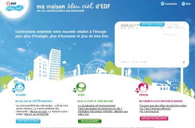 Le site Ma Maison Bleu Ciel d'EDF