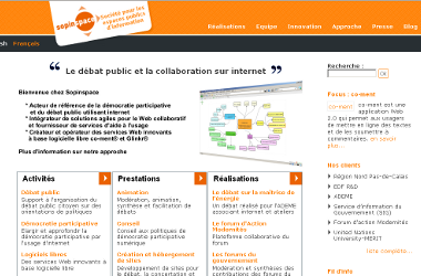 Le site d'entreprise Sopinspace.com