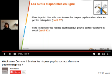 Accompagnement de l'INRS  la mise en place de webinaires